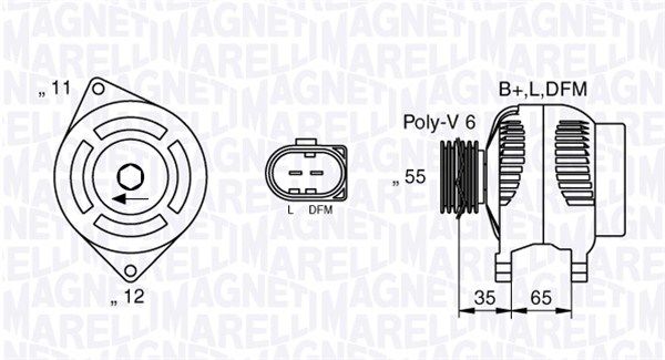 MAGNETI MARELLI Generaator 063377014010